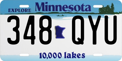 MN license plate 348QYU