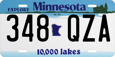 MN license plate 348QZA