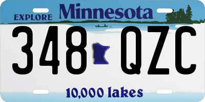 MN license plate 348QZC