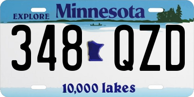 MN license plate 348QZD