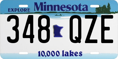 MN license plate 348QZE