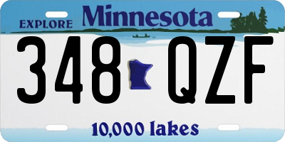 MN license plate 348QZF