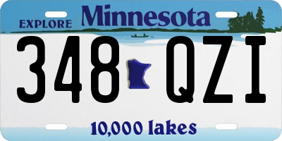 MN license plate 348QZI