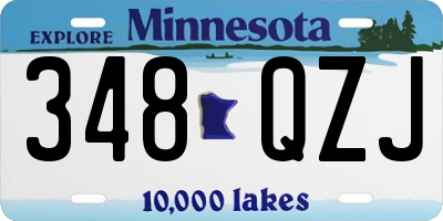 MN license plate 348QZJ