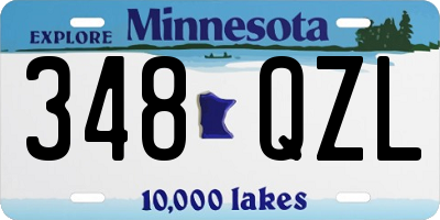 MN license plate 348QZL