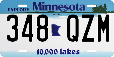 MN license plate 348QZM