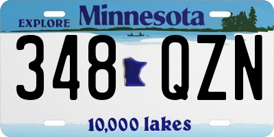 MN license plate 348QZN