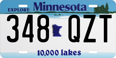 MN license plate 348QZT