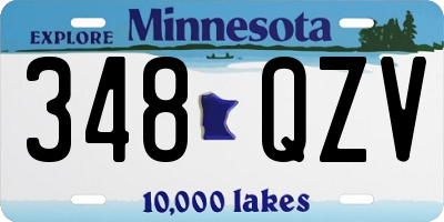 MN license plate 348QZV