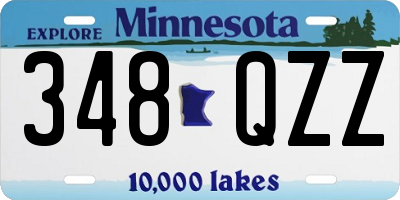 MN license plate 348QZZ