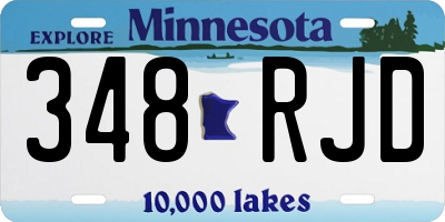 MN license plate 348RJD