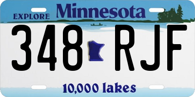 MN license plate 348RJF