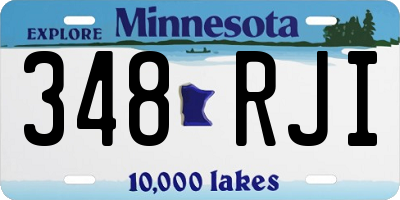 MN license plate 348RJI