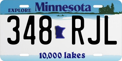 MN license plate 348RJL