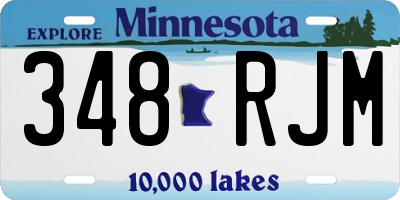 MN license plate 348RJM