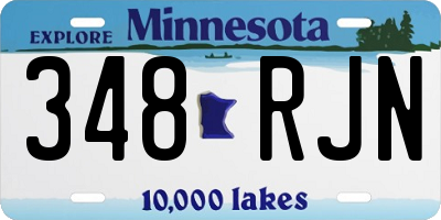 MN license plate 348RJN