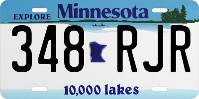 MN license plate 348RJR