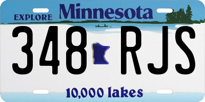 MN license plate 348RJS