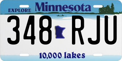 MN license plate 348RJU