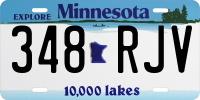 MN license plate 348RJV