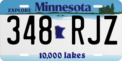 MN license plate 348RJZ