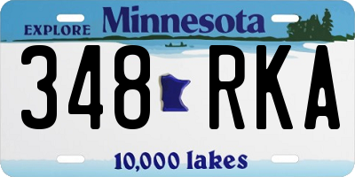 MN license plate 348RKA