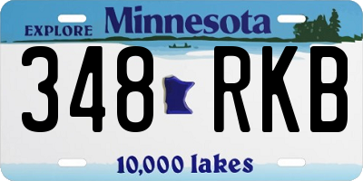 MN license plate 348RKB