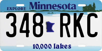 MN license plate 348RKC