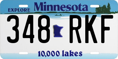 MN license plate 348RKF