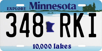 MN license plate 348RKI