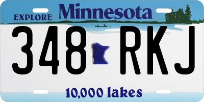 MN license plate 348RKJ