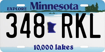 MN license plate 348RKL