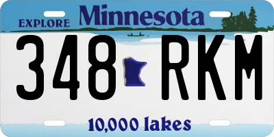 MN license plate 348RKM