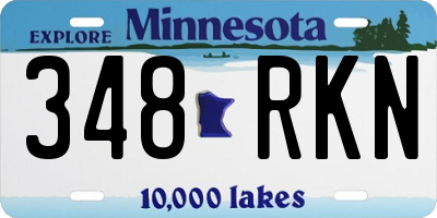 MN license plate 348RKN