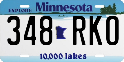 MN license plate 348RKO