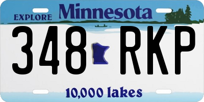 MN license plate 348RKP