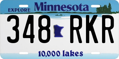 MN license plate 348RKR