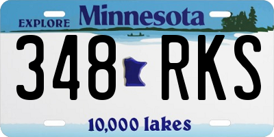MN license plate 348RKS