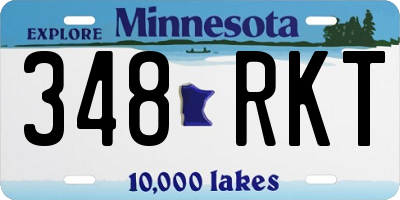 MN license plate 348RKT