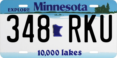 MN license plate 348RKU