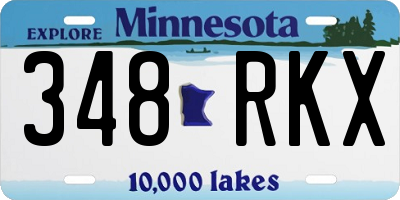 MN license plate 348RKX