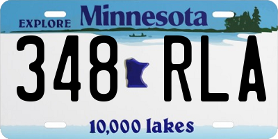 MN license plate 348RLA