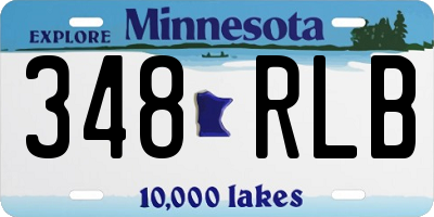 MN license plate 348RLB
