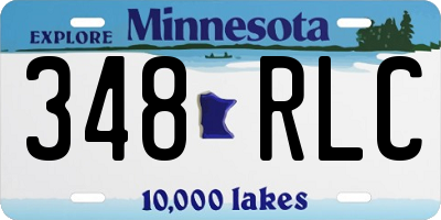 MN license plate 348RLC