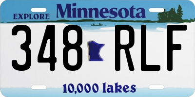 MN license plate 348RLF