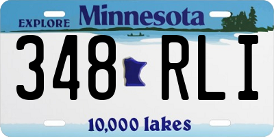 MN license plate 348RLI