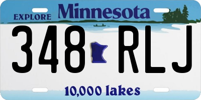 MN license plate 348RLJ