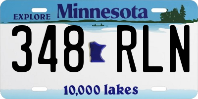 MN license plate 348RLN