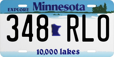 MN license plate 348RLO