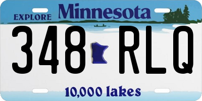MN license plate 348RLQ